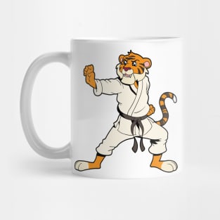 Comic tiger does karate Mug